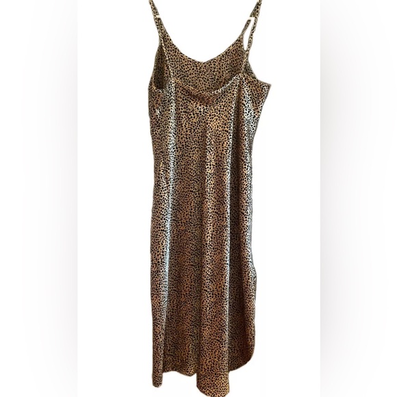 Vintage Intimate Details Leopard Print Silky Slip Dress Lingerie Made In Canada - Picture 2 of 5